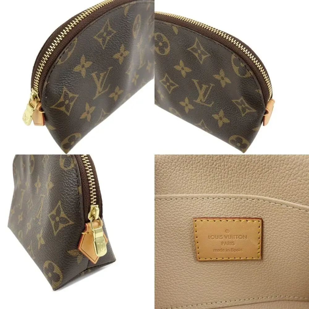 Louis Vuitton Monogram Pochette Cosmetic PM Pouch Brown